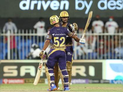 IPL 2021, KKR vs RR Live Updates : The highest score at Sharjah in IPL2021 is by Kolkata Knight Riders, 171 for 4 wickes | IPL 2021, KKR vs RR Live Updates : कोलकाता नाइट रायडर्सनं शारजात सर्वोत्तम धावसंख्येचा विक्रम केला, RRसमोर तगडं आव्हान 