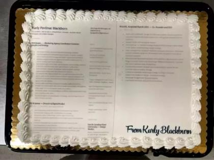 unique resume us woman prints biodata on a cake send it to nike linkedin post viral on internet social media | नोकरीसाठी तरुणीची शक्कल, चक्क केकवर छापला बायोडेटा!; नेटकरी म्हणाले....