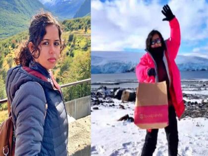 girl travels 30000 km food delivery from singapore to antarctica world record | फूड डिलिव्हरी करण्यासाठी मुलीचा 30000 किमी प्रवास, पाहा व्हिडीओ