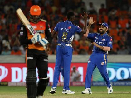 IPL 2019: Alzarri Joseph turned match ... Mumbai beat Hyderabad | IPL 2019 : आली अल्झारीची बारी... मुंबई हैदराबादवर भारी