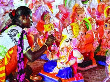 Employment of more than 3,000 people due to republics of ganesh festival | गणरायांमुळे ४० हजारांपेक्षा अधिक लोकांना रोजगार