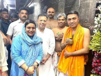 Goa Chief Minister Pramod Sawant visited Mahakaleshwarara in Ujjain | गोव्याचे मुख्यमंत्री प्रमोद सावंत यांनी घेतलं उज्जैनमधील महाकालेश्वरराचं दर्शन