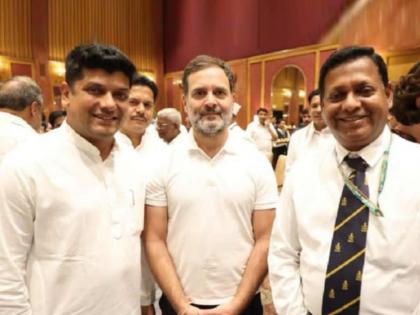 Newly elected Congress Goa MP Viriato Fernandes met Rahul, Sonia Gandhi | गोव्याचे नवनिर्वाचित खासदार विरियातो फर्नांडिस यांनी घेतली राहुल, सोनिया गांधींची भेट