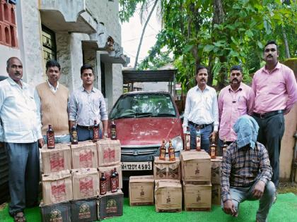 4.5 Lakhs worth of Goa liquor seized in Ajra | आजऱ्यात साडेचार लाखांचा गोवा बनावटीचा मद्यसाठा जप्त, पुण्याच्या एकाला अटक