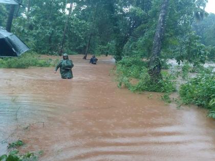 Rain damage in the state; Flood in Dicholi, roads under water, water entered people's houses | राज्यात पावसाचा हाहाकार; डिचोलीत पूर, रस्ते पाण्याखाली, लोकांच्या घरात शिरले पाणी