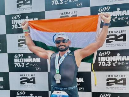 Santosh Shedge from Satara won the Iron Man in goa | गोव्यात साताऱ्याचा डंका, संतोष शेडगे यांने पटकावला 'आयर्न मॅन' किताब