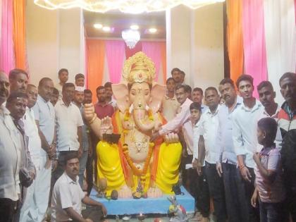 Installation of Ganesha in a mosque in Gotkhindi village of Sangli district | Sangli: गोटखिंडीत मशिदीमध्ये गणराय थाटात विराजमान, ४४ वर्षांचे ऐक्याचे सुवर्णपान