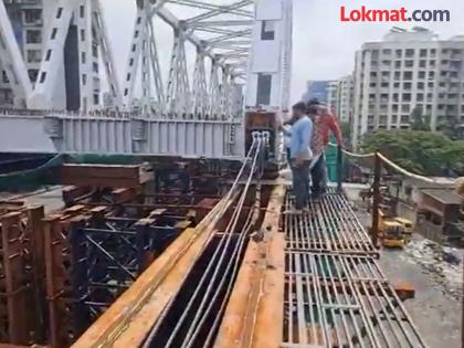 in mumbai girder work started on gokhale bridge about 25 meters out of 86 meters have been moved in railway section   | गोखले पुलावर गर्डरचे काम सुरू; रेल्वेच्या भागात ८६ पैकी २५ मीटर सरकविण्यात यश  