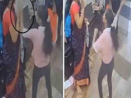 Video emerges of receptionist hitting 'Gokul's' sister-in-law in the earlobe | रिसेप्शनिस्टनी ‘गोकुळ’च्या वहिनीच्या कानशिलात मारल्याचा व्हिडीओ उजेडात Video emerges of receptionist hitting 'Gokul's' sister-in-law in the earlobe | रिसेप्शनिस्टनी ‘गोकुळ’च्या वहिनीच्या कानशिलात मारल्याचा व्हिडीओ उजेडात