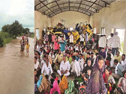 Storm continues in Jalna; Godavari lashes at Golegaon, villagers left in shock | जालन्यात आस्मानी कहर सुरूच; गोळेगावला 'गोदावरी'चा विळखा, ग्रामस्थांना लोणीत हलविले