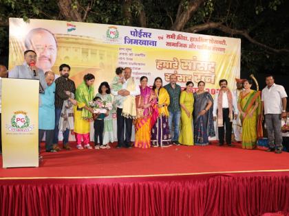 mp gopal shetty who received sansad ratna award was felicitated by various organizations of north mumbai | संसद रत्न पुरस्कार मिळाल्याबद्धल खासदार गोपाळ शेट्टी यांचा उत्तर मुंबईच्या विविध संस्थांनी केला सत्कार