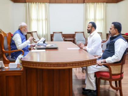 Minister Jayakumar Gore meets Prime Minister regarding Jihe Kathapur, Mhaswad MIDC | जिहे-कठापूर, म्हसवड एमआयडीसीबाबत पंतप्रधानांकडे साकडे, मंत्री जयकुमार गोरेंनी घेतली नरेंद्र मोदींंची भेट Minister Jayakumar Gore meets Prime Minister regarding Jihe Kathapur, Mhaswad MIDC | जिहे-कठापूर, म्हसवड एमआयडीसीबाबत पंतप्रधानांकडे साकडे, मंत्री जयकुमार गोरेंनी घेतली नरेंद्र मोदींंची भेट