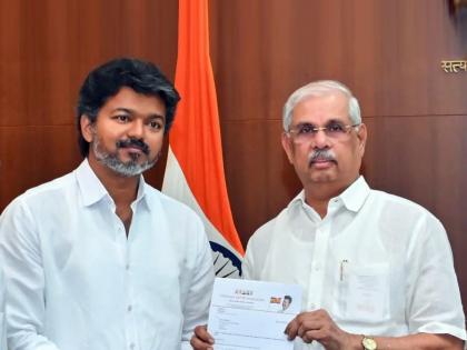 मुहूर्त ठरला! उद्या सकाळी ११ वाजता विजय होणार तामिळनाडूचा CM; राज्यपालांचे सरकार स्थापनेचे निमंत्रण - Marathi News | big news from tamil nadu tvk thalapathy vijay to take oath of chief minister post on saturday morning 11 | Latest national News at Lokmat.com
