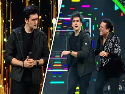 sony indian idol 13 govinda dance with song son yashvardan ahuja neha kakkar dharmendra | Govinda Son : गोविंदानं पहिल्यांदाच मुलगा यशवर्धनसह केला भन्नाट डान्स; नेटकरी म्हणाले, “हा तर…”