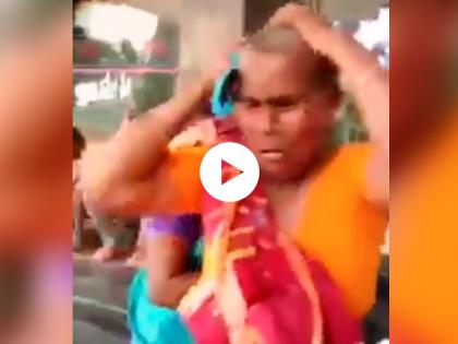 old woman creates drama while doing rtpcr test video goes viral on social media | कोरोना टेस्ट करताना आजींनी केला हाय वोल्टेज ड्रामा, Video पाहुन आवरणार नाही हसु