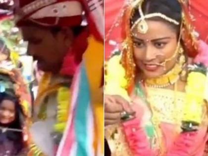 Bride beats groom for chewing gutka during wedding rituals watch viral Instagram reels | बोंबला! मंडपात बसून नवरदेव खात होता गुटखा, नवरीने घेतली त्याची अशी शाळा की....