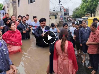 Gujarat Floods MLA Rivaba Jadeja helped people stranded in floods then Ravindra Jadeja praised her | Gujarat Floods : गुडघ्यापर्यंत पाणी अन् आमदार रिवाबा मैदानात; पती रवींद्र जडेजाने ठोकला सलाम