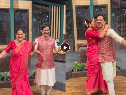 Priya Bapat s dance on viral song gulabi Saree Umesh also danced with her in reel | Video: 'गुलाबी साडी' नेसून प्रिया बापटचा व्हायरल गाण्यावर डान्स, उमेशनेही दिली साथ