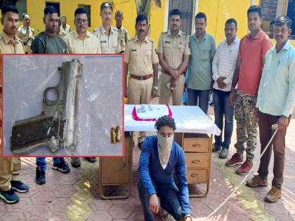 Gangapur police handcuffed the person who was carrying a gavathi katta | औरंगाबादहून गंगापूरमध्ये घेऊन आला गावठी कट्टा; पोलिसांनी ठोकल्या बेड्या 