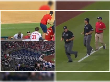 Police say 3 people were wounded in a shooting outside Nationals Park that sent players and fans scrambling during a game | धक्कादायक : Live मॅचदरम्यान चालल्या गोळ्या, खेळाडूंची पळापळ; एका महिला प्रेक्षकासह तीन जणं जखमी, Video