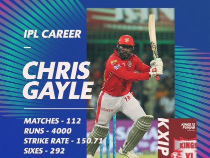 IPL 2019: Chris Gayle now in virat Kohli and ms Dhoni's 4000 runs class | IPL 2019 : ख्रिस गेल आता कोहली-धोनीच्या पंक्तीत