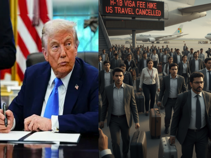 H-1B Visa Fees Hike Impact in Marathi: Hundreds of Indians disembarked from plane as US announces H-1B visa; who came to India got stuck, cant return | अमेरिकेने H-1B व्हिसाची घोषणा करताच शेकडो भारतीय विमानात बसलेले उतरले...; भारतात आलेले अडकले... H-1B Visa Fees Hike Impact in Marathi: Hundreds of Indians disembarked from plane as US announces H-1B visa; who came to India got stuck, cant return | अमेरिकेने H-1B व्हिसाची घोषणा करताच शेकडो भारतीय विमानात बसलेले उतरले...; भारतात आलेले अडकले...