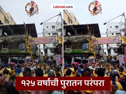 Vesavkars break the pot with a spear; Dongrikar Tarun Mandal gets the honor after 9 years | वेसावकरांनी भाल्याने फोडली हंडी; डोंगरीकर तरुण मंडळाला ९ वर्षांनी मिळाला मान