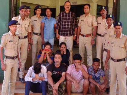 Hanjun raid; Four released, six arrested | हणजूणमधील कुंटणखान्यावर धाड; चार युवतींची सुटका, सहा अटकेत