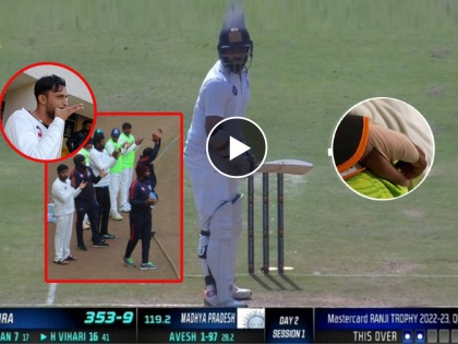 Ranji Trophy 2023 : The warrior : Hanuma Vihari got a fractured wrist, He's batting left handed due to his wrist, Video  | जीगरबाज! उजवा हात फ्रँक्चर झाला, तरी भारतीय फलंदाज नाही डगमगला; डाव्या हाताने केली बॅटिंग, Video 