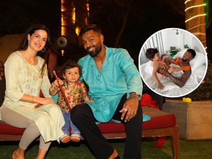 Hardik Pandya gets unforgettable special gift from his 2 years old son Agastya cricketer wife Natasa Stankovic pours love Instagram | Hardik Pandya: हार्दिक पांड्याला वाढदिवशी २ वर्षांच्या चिमुरड्या अगस्त्यने दिलं खास गिफ्ट