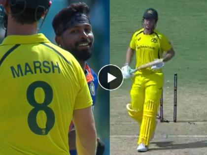 IND vs AUS 3rd ODI Hardik Pandya clean bowled Mitchell Marsh when he was dangerous for Team India watch video | IND vs AUS: टीम इंडियाला नडला मिचेल मार्श, हार्दिकने दांडी गुल करून केली 'बोलती बंद' (Video)