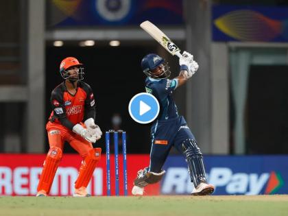 Pandya Power Gujarat Titans Captain Hardik hits 100 meters long six on spinner markram bowling watch Video IPL 2022 GT vs SRH | Hardik Pandya Six, IPL 2022 GT vs SRH Live: पांड्या पॉवर! कॅप्टन हार्दिकने स्पिनरला मारला उत्तुंग षटकार, तुम्ही पाहिलात का? (Video)