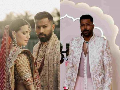 Hardik Pandya attended Anant-Radhika's wedding without Natasha, supported by brother-in-law | अनंत-राधिकाच्या लग्नाला हार्दिक पंड्याने नताशाशिवाय लावली हजेरी, भाऊ-वहिनीने दिली साथ