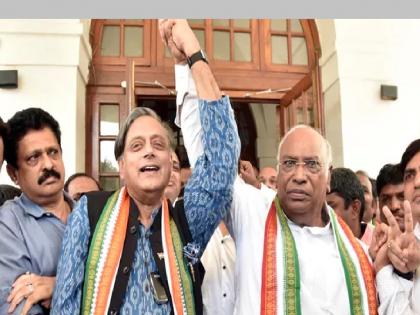 Congress President Election: 'You have two faces, one in the party and the other in front of the media', Congress angry at Shashi Tharoor | Congress President Election: 'तुमचे दोन चेहरे, एक पक्षात अन् दुसरा मीडियासमोर', शशी थरूरवर काँग्रेस नेते संतापले