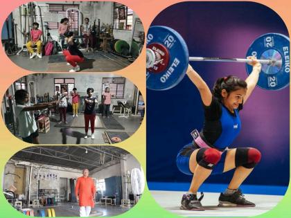 weight lifter harshad garud a gold medalist had practiced in the shed with a piece of equipment | सुवर्णपदक विजेती हर्षदाने गळक्या पत्र्याचा शेडमध्ये तोकड्या साधनसामुग्रीसह केला होता सराव