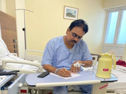 Harshvardhan Patil is busy with work despite being in hospital in mumbai | हर्षवर्धन पाटील रुग्णालयात असूनही कामात व्यस्त