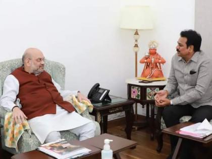 Meeting between Union Minister Amit Shah and Harshvardhan Patil in the Delhi | राजकारणातली मोठी घडामोड; केंद्रिय मंत्री अमित शाह अन् हर्षवर्धन पाटील यांच्यात दिल्ली दरबारी भेट