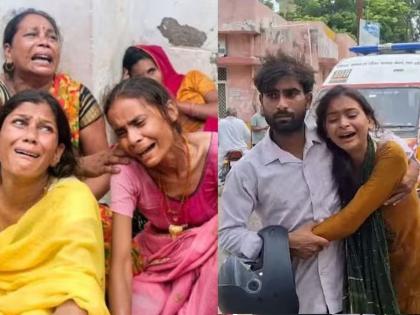 man who lost his family in bhole baba Hathras Stampede | Hathras Stampede : लग्नानंतर 20 वर्षांनी मुलाचा जन्म पण चेंगराचेंगरीत झाला मृत्यू; काळजात चर्र करणारी घटना