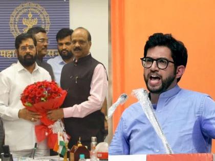 Former minister Aditya Thackeray has criticized Shinde group MLA Sada Saravankar | 'बंदूक रोखणारे सिद्धिविनायक न्यासाचे अध्यक्ष म्हणून कसे शोभतात?'; आदित्य ठाकरेंचा सवाल