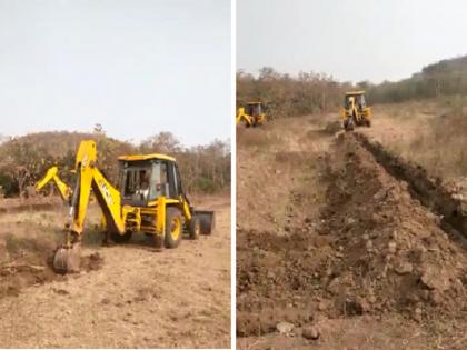 'Stop demarcation or commit suicide'; The farmer blew the sleep of the forest department | 'हद्दीचे काम थांबवा नाहीतर आत्महत्या करतो'; शेतकऱ्याने उडवली वन विभागाची झोप