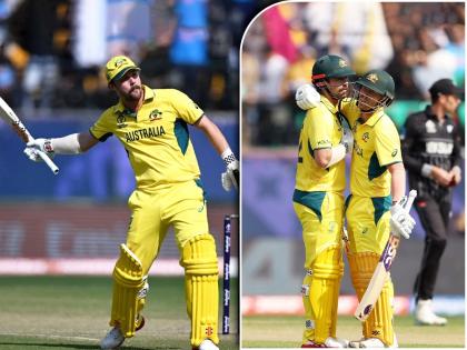 ICC ODI World Cup AUS vs NZ Live : David Warner ( 81) and Travis Head ( 109) record breaking 175 runs partnership, AUS 388 (49.2) | ट्रॅव्हिस हेडचे वादळी शतक; ऑस्ट्रेलियन फलंदाजांची रेकॉर्ड ब्रेकिंग आतषबाजी, किवींसमोर तगडं आव्हान