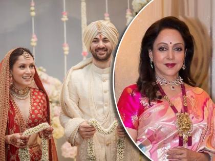 hema malini reavealed why she didnt attend grandson and sunny deol son karan deols wedding | “...म्हणून मी सनी देओलच्या लेकाच्या लग्नाला गेले नाही”, हेमा मालिनींनी सांगितलं खरं कारण