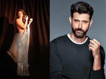 Saba Azad's saree photos take Hrithik Roshan's wicket, actor reacts | सबा आजादच्या साडीतल्या फोटोंनी घेतली हृतिक रोशनची विकेट, अभिनेत्याने असं केलं रिअ‍ॅक्ट