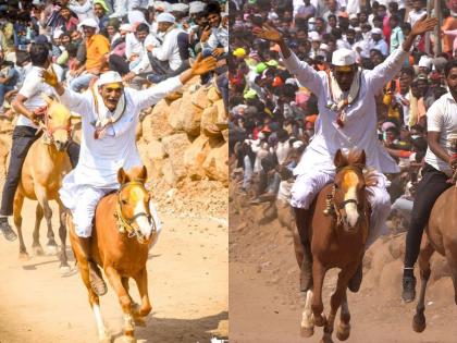 Camera captures the moment of Madhukar Pachpute's horse riding in his seventies; VIDEO viral | नादाला वय नसतं! सत्तरीच्या मधुकर पाचपुतेंच्या घोडेस्वारीचा अंगावर शहारा आणणारा क्षण कॅमेरॅत; VIDEO व्हायरल