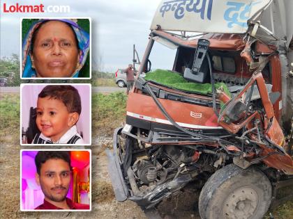 Tanker hits cargo truck Fatal accident on Ashtavinayak highway Three of a family killed | टँकरची मालवाहू ट्रकला धडक; अष्टविनायक महामार्गावर भीषण अपघात; एकाच कुटुंबातील तिघांचा मृत्यू