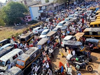 Railwaygate closed; Traffic jam on national highways for an hour and a half | रेल्वेगेट बंद; राष्ट्रीय महामार्गावरील वाहतूक दीड तास ठप्प