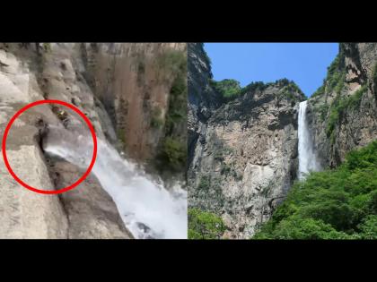 Video: Hiker Finds China's Highest Waterfall Fed By Pipes | चीनच्या सगळ्यात उंच धबधब्याची हायकरने केली पोलखोल, लोक म्हणाले - हा तर चायनीज माल!