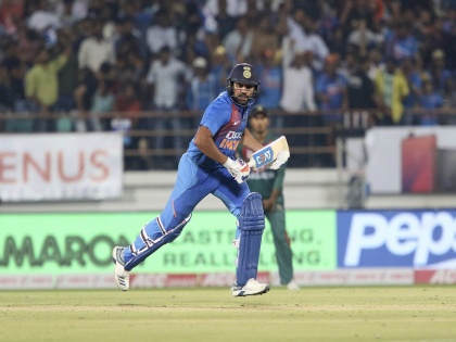 India vs Bangladesh, 2nd T20I : Hitman Rohit Sharma's Show; Team India beat Bangladesh by 8 wickets, equal series 1-1 | India vs Bangladesh, 2nd T20I : 'महा' नव्हे, तर रोहित शर्माचं चक्रीवादळ घोंगावलं, टीम इंडियाची मालिकेत बरोबरी