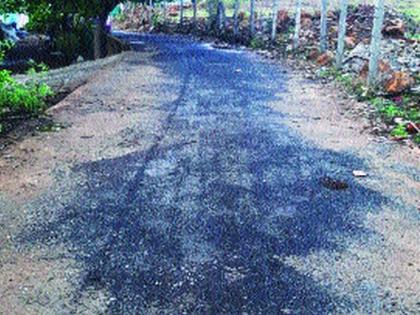 Road sieve built four months ago | चार महिन्यांपूर्वी तयार केलेल्या रस्त्याची चाळण