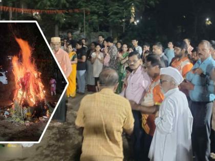 'Eco-Friendly-Pollution-Free' Holi Celebrated With Wood Made From Cow Dung | गाईच्या शेणापासून बनविलेल्या लाकडांनी साजरी केली 'पर्यावरणपूरक-प्रदूषण मुक्त' होळी